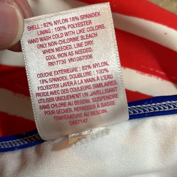 Xhilaration Patriotic Red White and Blue Tie Tassel Bikini Bottom Size L - Picture 5 of 6